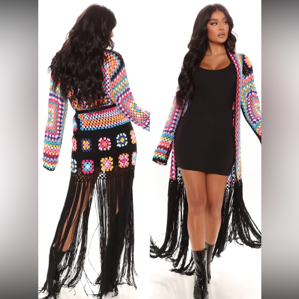 NWT Coachella Gyspy Queen Chrochet Cardigan
